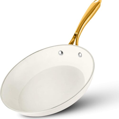 10 Inch Non Stick Frying Pan Nonstick Pan with Ceramic Copper Coating for Long Lasting Nonstick Frying Pan Skillet for Cooking with Stay Cool Handle, Oven/Dishwasher Safe, Non Toxic??