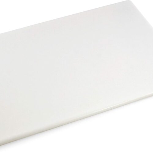 Commercial Grade Plastic Cutting Board 18 x 12 x 1/2 Thick High Density White Poly,  Certified and Dishwasher Safe for Food Service