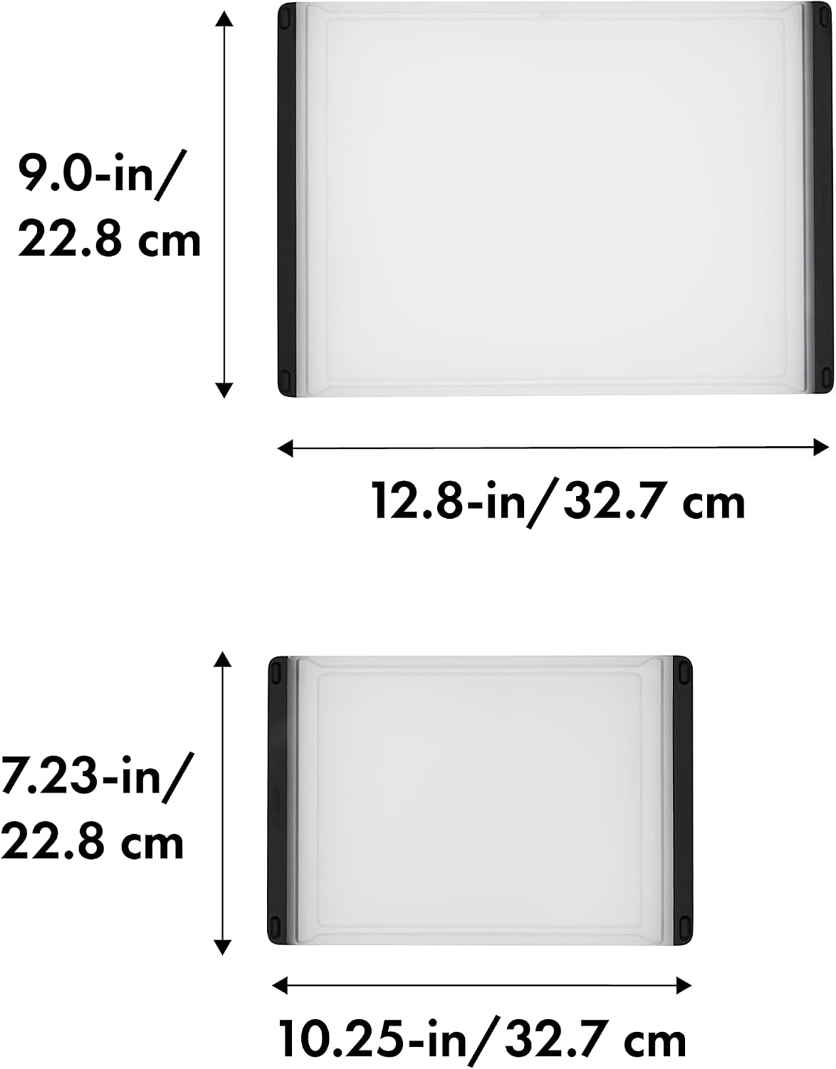 2-Piece Plastic Cutting Board Set (Pack of 1),Clear - Image 2