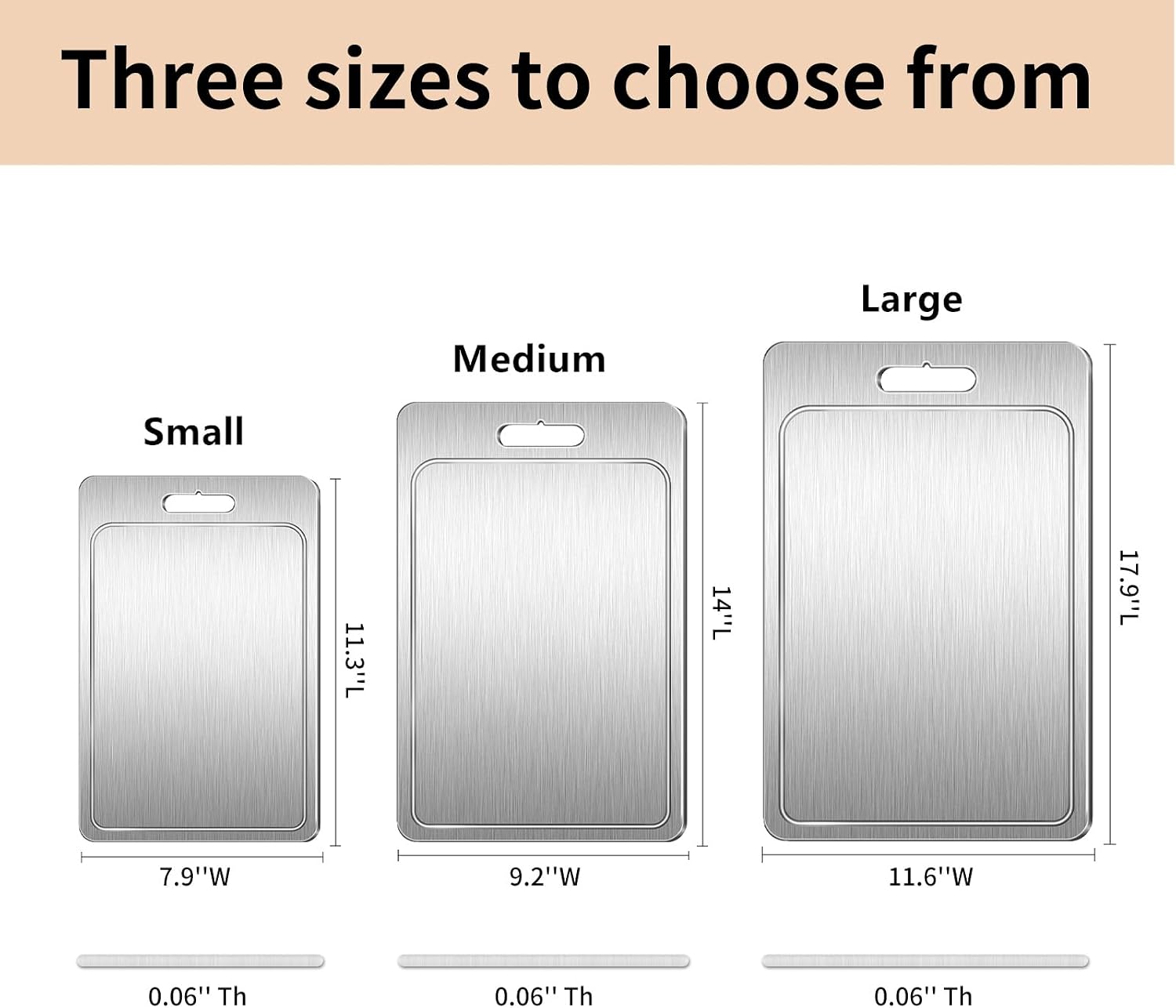 Titanium Cutting Board 100% Pure Cutting Boards With Juice Groove Metal Grade Food Double Sided Choing Board for Cutting Meats Vegetables Fruits(Titanium-Large) - Image 2
